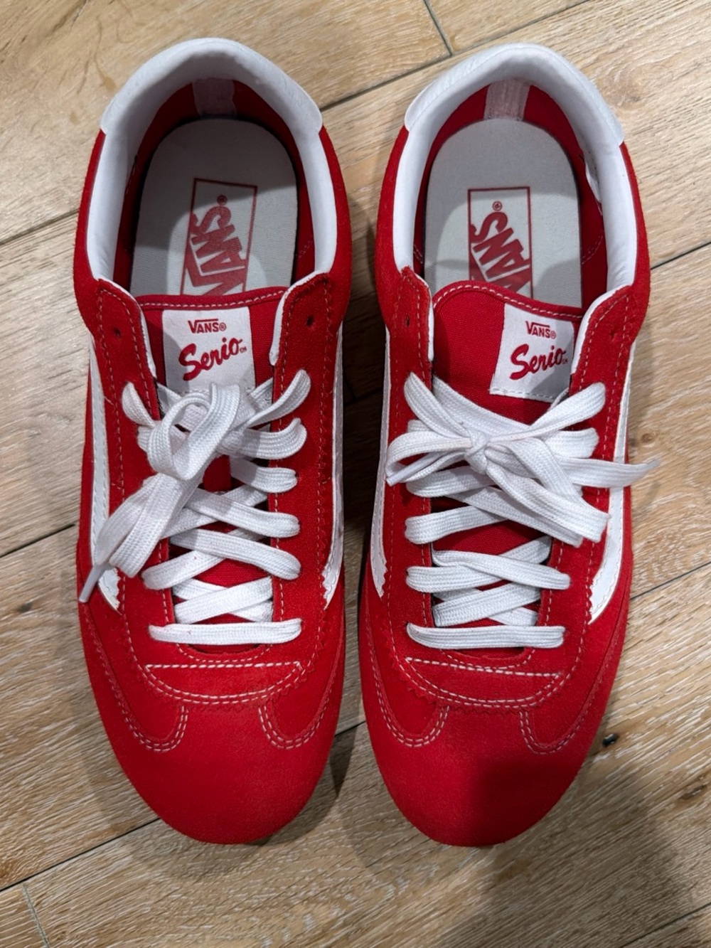 Vans Super Low Pro Red and White Sneakers